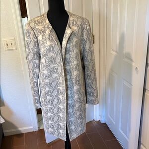 Chico's Gray Snake Print Jacket